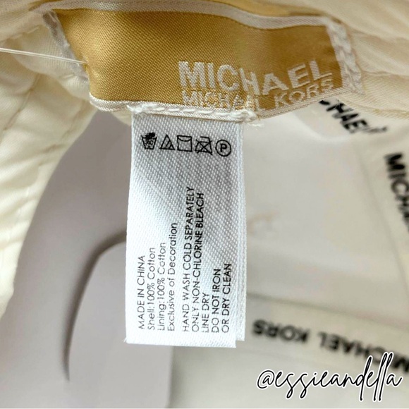 Michael Kors White Cotton Baseball Hat - Picture 3 of 4